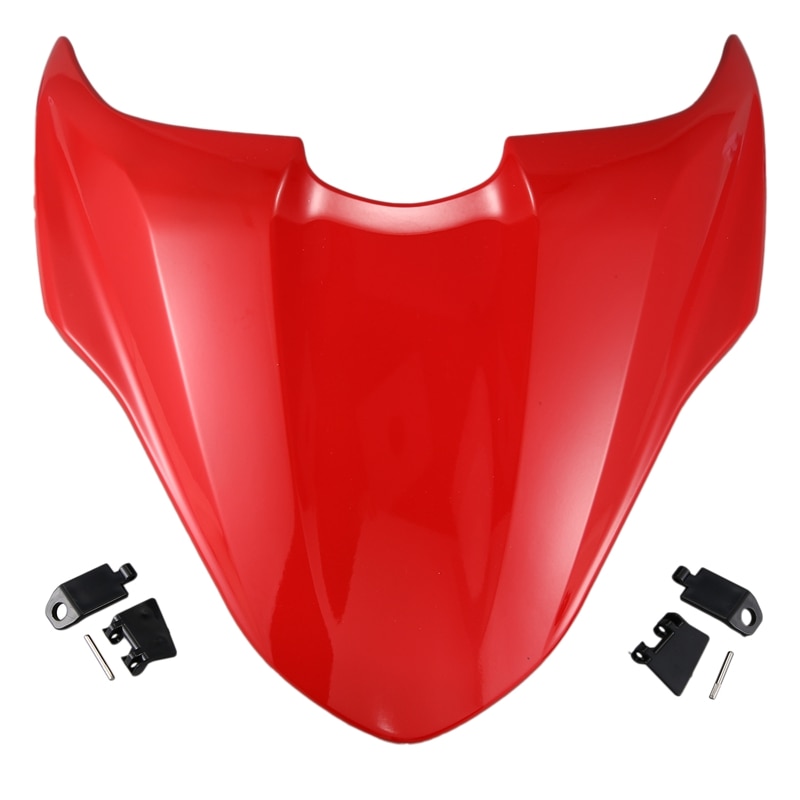 Motorcycle Rear Passenger Pillion Seat Cover Hard Seat Cowl Hump for Ducati Monster 821: Red