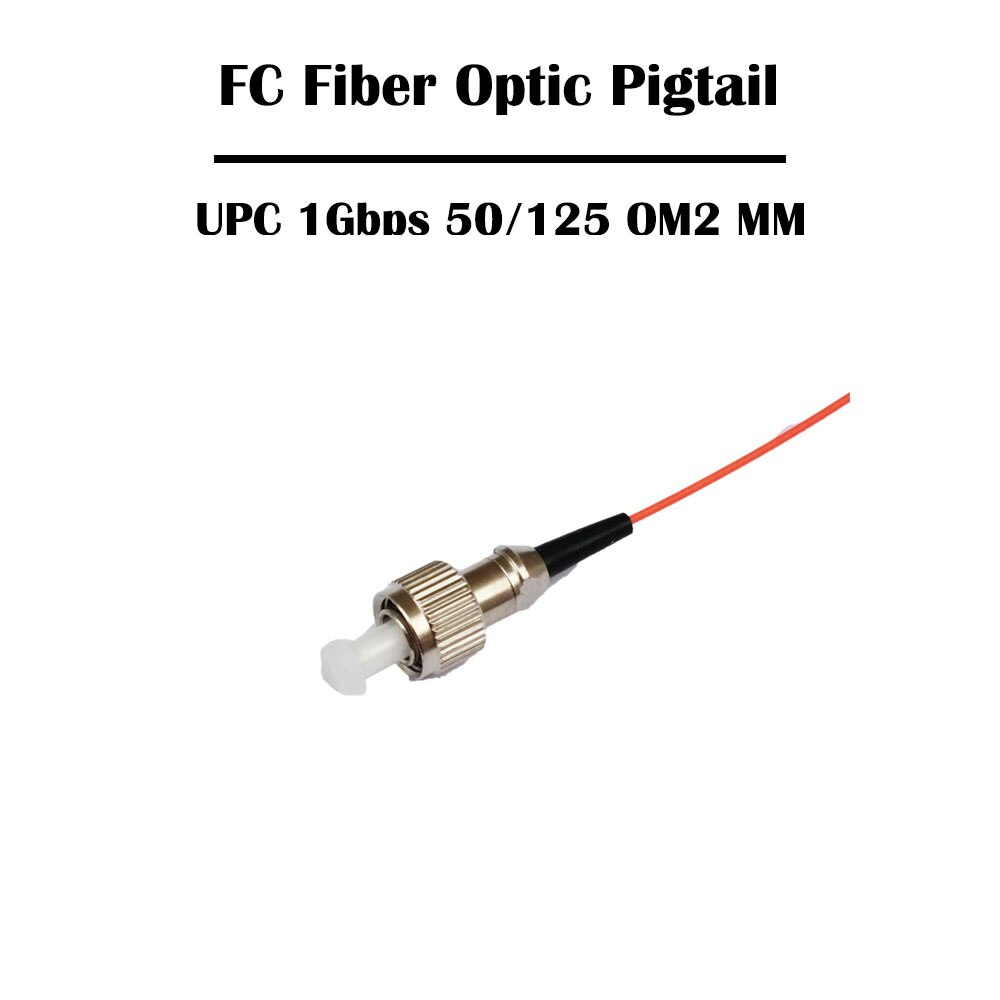 50 Pieces 1.0 Meter FC UPC/APC SM Single Mode 9/125 Simplex 0.9mm FTTH MM Multi Mode OM1-OM4 Ethernet: UPC OM2