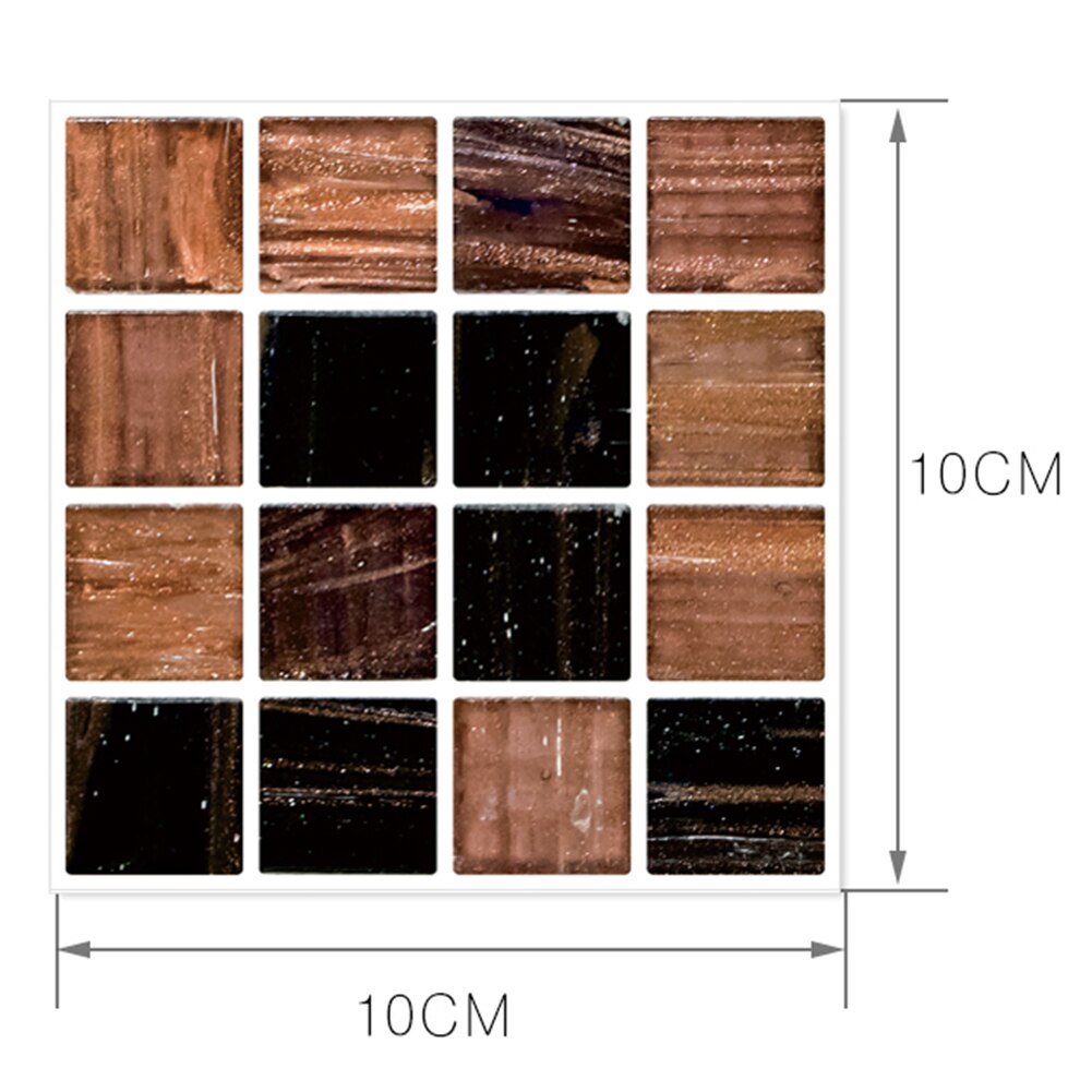 PVC Anti-collision Tile Stickers 10pcs/set DIY Waterproof Floor Decor Decal Mosaic Thickened Wall Tile Stickers: MSC061