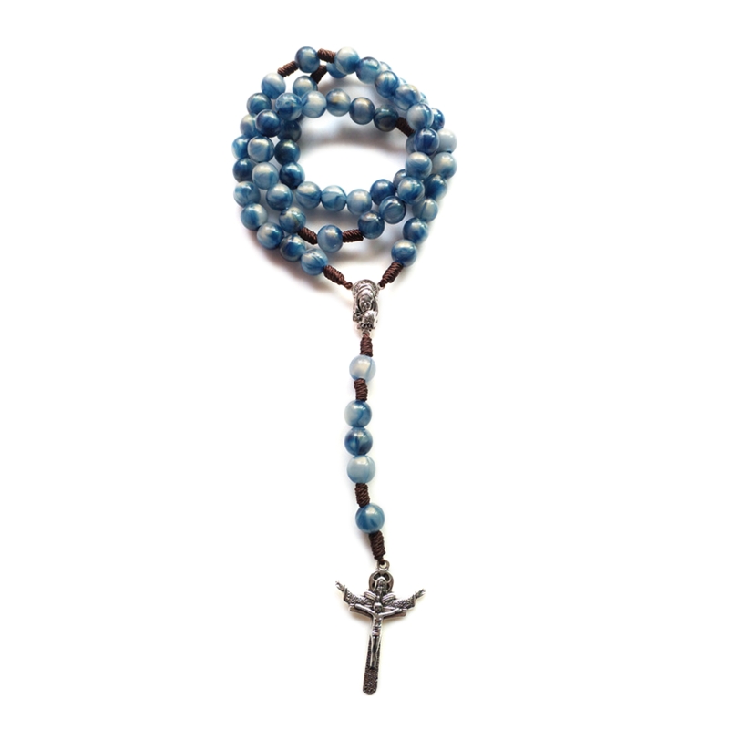 Cross Rozenkrans Ketting Bead Chain Maagd Maria Hanger Katholieke Sieraden Voor Thuis Kerk Christelijke Religieuze Vrouwen Mannen Religie