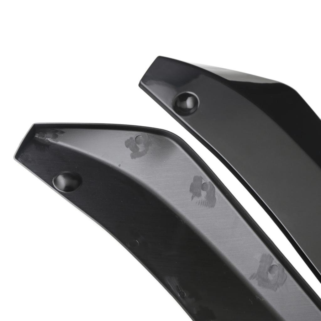 2PCS Car Rear Bumper Deflector Lip Body Spoiler Wrap Angle Splitter (Black)