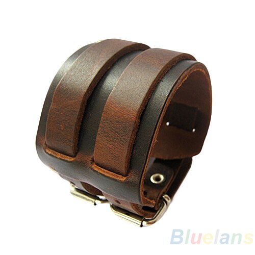 Wide Raw Brown Leather Cuff Bracelet | In Stock! | Collin Rowe - Foto 9