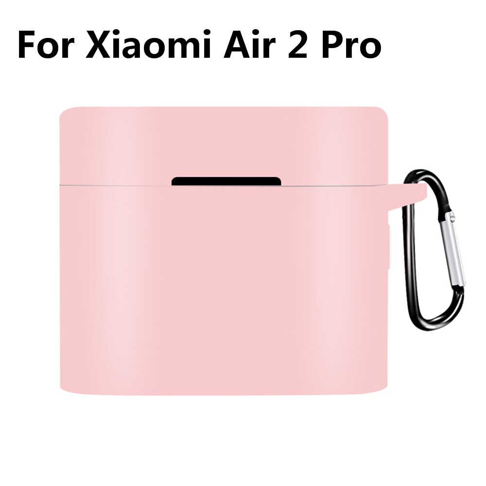 Funda de silicona para auriculares Xiaomi Air 2 Pro, funda para auriculares inalámbricos con llavero: Air 2 pro-Girly pink