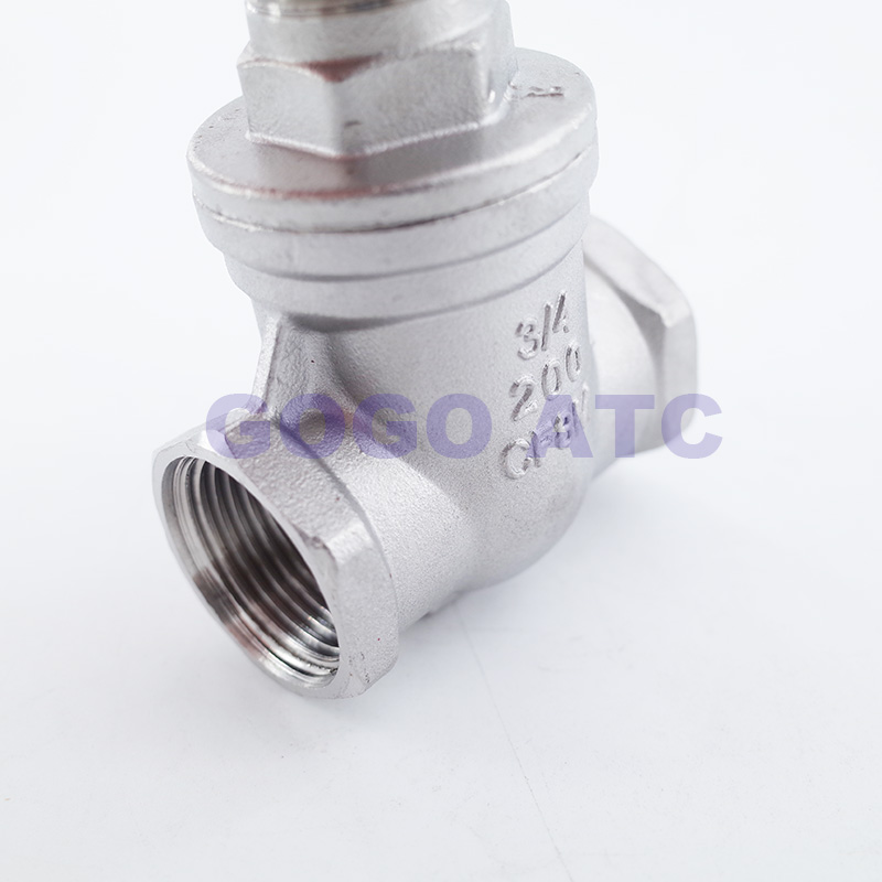 stainless steel screwed gate valve DN25 1 inch DN32 1-1/4" BSP female valve high temperature water pipe gate valve