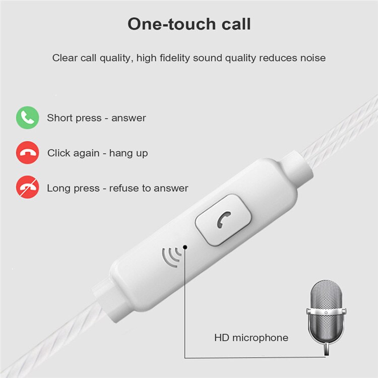Factory Direct Sales in-Ear Wired Headset Universal Apple Android Mobile Phone Headset Microphone Foreign Trade Supply Cross-Bor