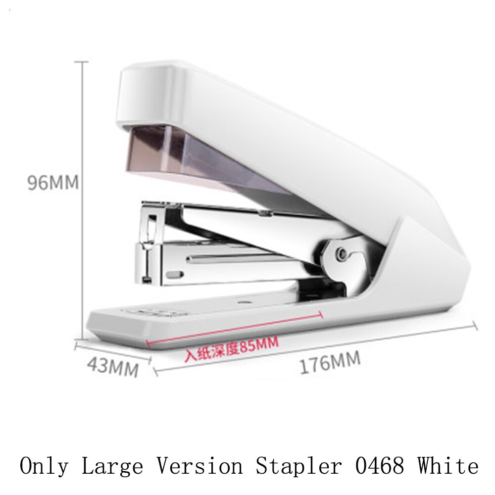 Deli Labor-saving Stapler Durable Color Stapler S M L Paper Stapling Stapler Strong Penetration Office School Stapler: White  L