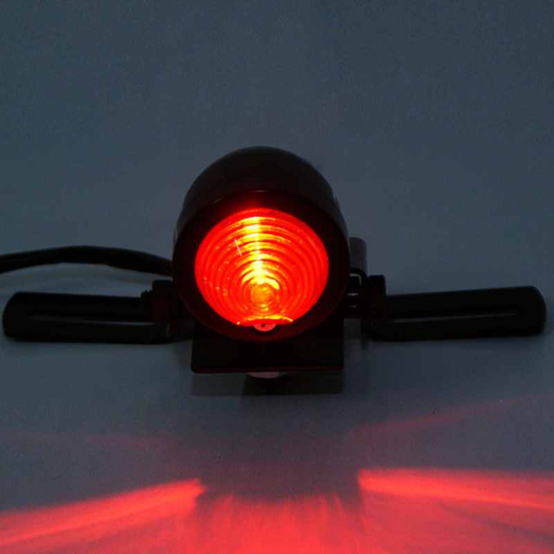 Bullet Motorfiets Achterlicht Stop Tail Lamp Voor Harley Bobber Cafe Racer Custom Rem Motos Lamp + Plaat Voor Suzuki kawasaki