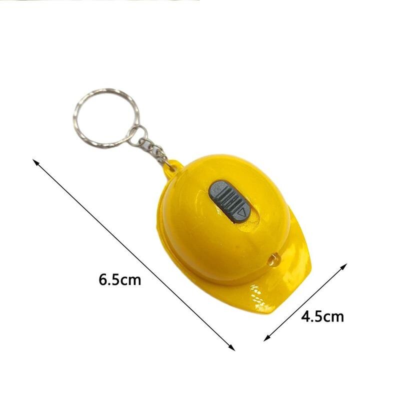 1pc Sicherheit Helm Typ Flasche Öffner Bahre klopfen LED mit Licht Schlüssel Ring mit Licht Tasche Anhänger