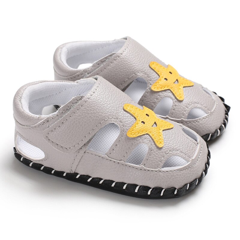 Zapatos de verano para bebés de 0 a 1 años, Calzado con suela de goma: Gris / 0-6 meses