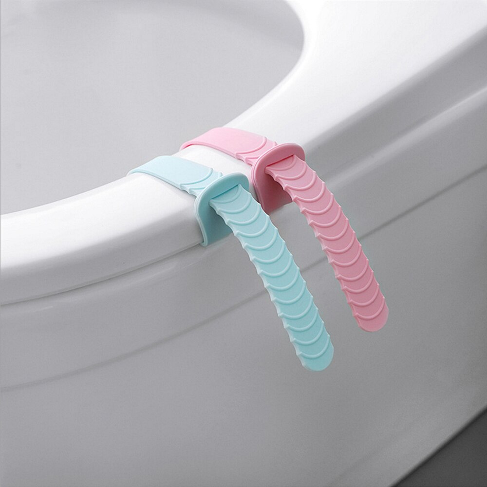 Opvouwbare Siliconen Sanitaire Seat Cover Lifting Apparaat Toilet Seat Cover Lifter Draagbare 1 Pc Wc Closestool Seat Handvat