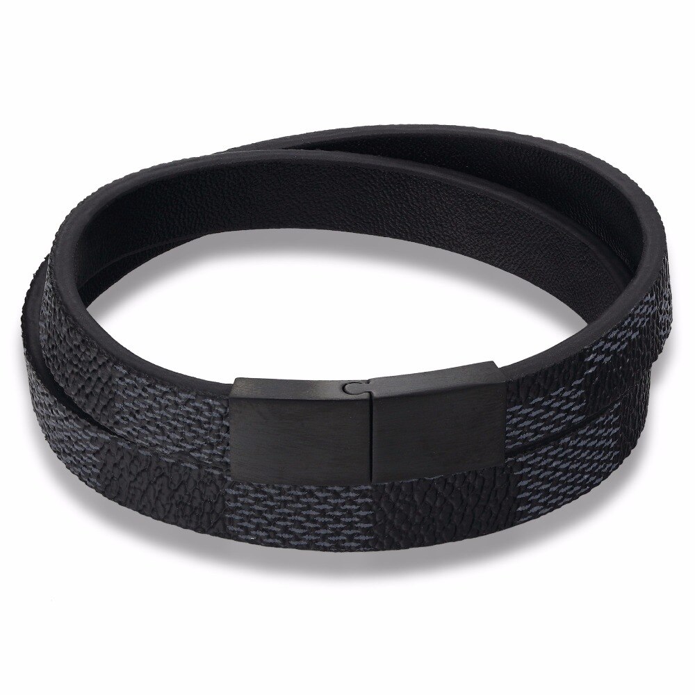 À la main Croix Large Bracelets de Manchette En Acier Inoxydable Bracelets En Cuir Magnétiques Hommes Bracelets et Bracelets Pour Les Femmes Bijoux