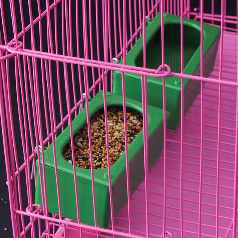 Pet Birds Hanging Feeding Trough Parrot Food Water... – Grandado - Fluid Parrot Bird Cage Tray