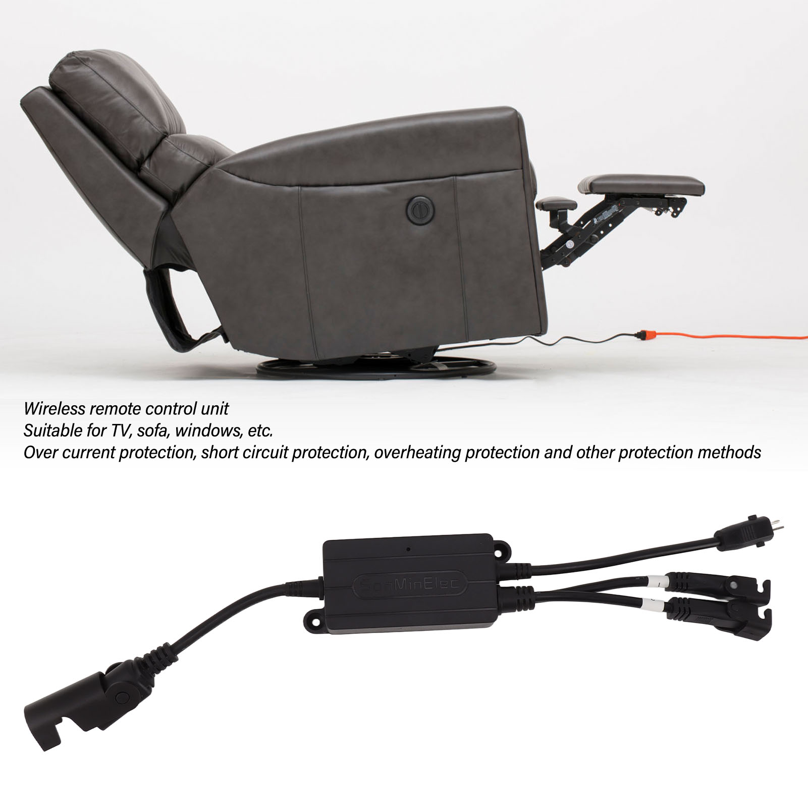 Fjernbetjening til elektrisk sofa med 2.4g trådløse håndbetjeninger til lænestol med 29v enkeltmotorer, trådløs controller til lænestol