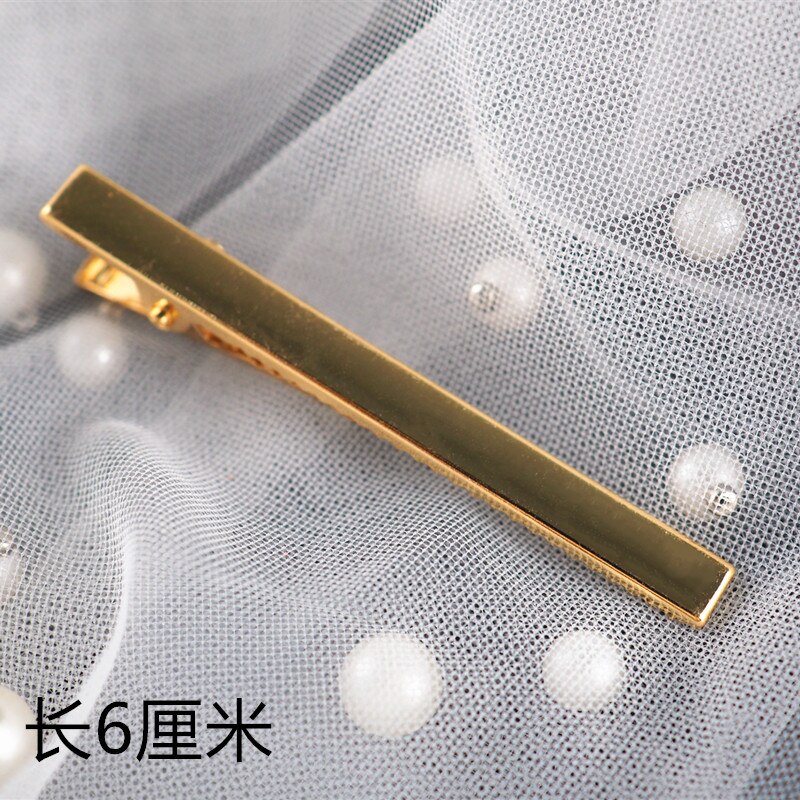 Crystal Epoxy Resin Hair Clip Mold Hair Accessories Hand-decorated Duckbill Clip Word Clip Mold: 10pcs 6cm Clip
