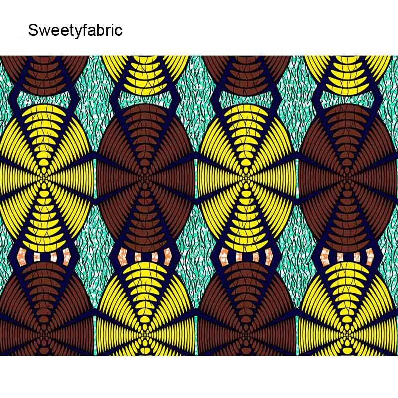 Ankara African Fabric 100% Cotton Ghana Print Block Wax Tissu Tecidos Africain Fabrics For DIY Dress Home Textile