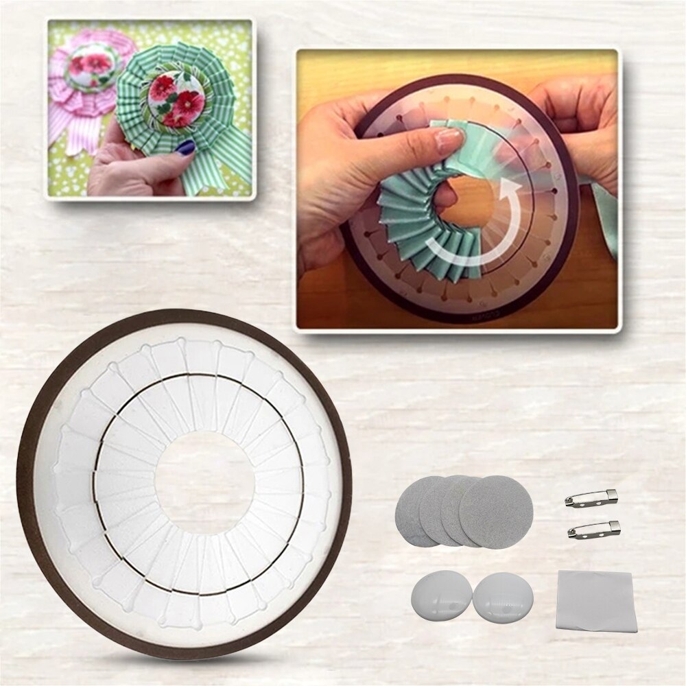 Rosette Maker DIY Paper Back Rosette Without Pin Badge Supply Materials For Badge Button Maker Rosette Brooch Kit