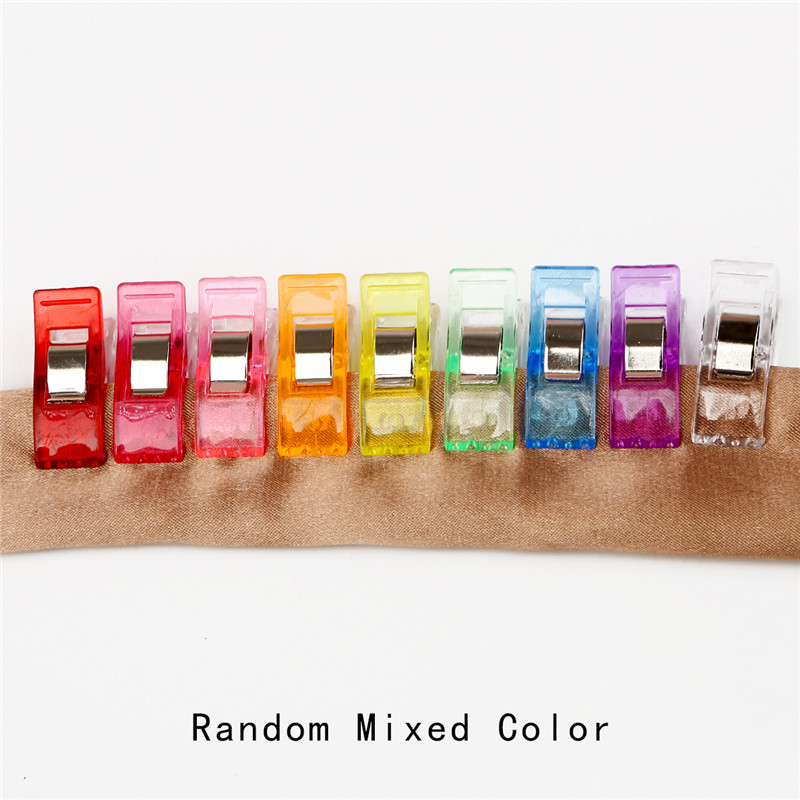 10 Uds. Pinzas de revestimiento para suelo Multicolor de plástico, pinzas de tela, herramientas de costura de retales y dobladillo, accesorios de costura: Random Mixed