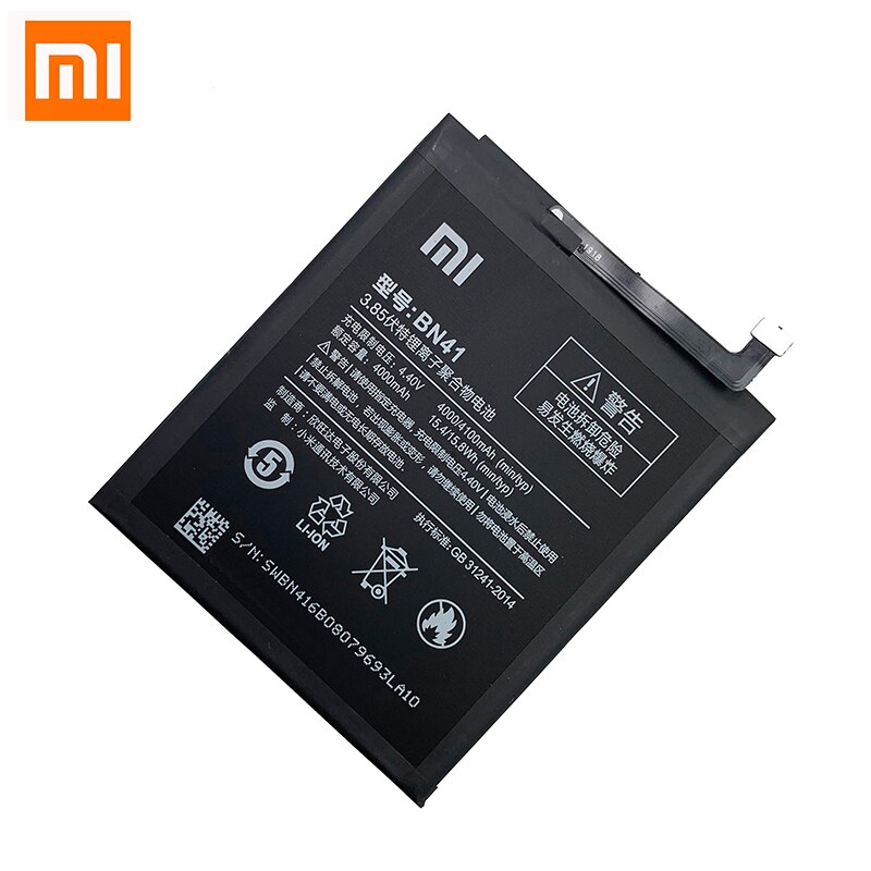 XiaoMi-Batería de repuesto para teléfono Redmi Hongmi Note 3, 3S, 4, 4A, 4X, 5, 5A, 5X, 6, 6, 7, 7A, Go Pro Plus, A2 Lite, BN41, BN31, BM47