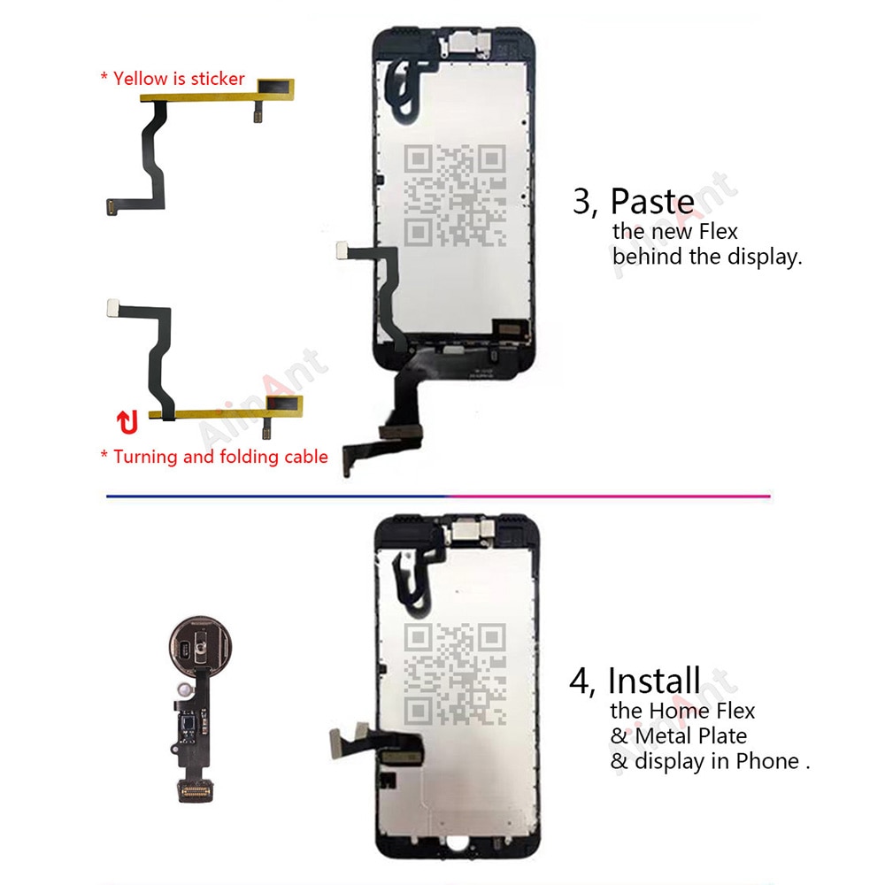 Aiinant Originele Home Knop Flex Voor Iphone 5 S Se 6 6 S 7 8 Plus 8 Plus 7Plus terug Thuis Flex Kabel Functie Vergadering