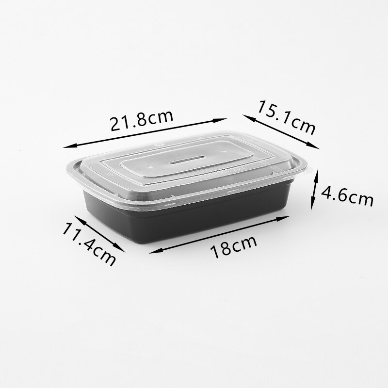 Disposable lunch box: F1000 black 50sets