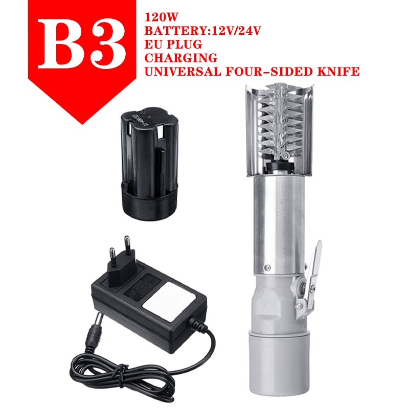 Máquina de descalcificación de pesca, báscula eléctrica Universal portátil de carga, limpiador de detergente de pescado, removedor, raspador de mariscos, 96W: B3