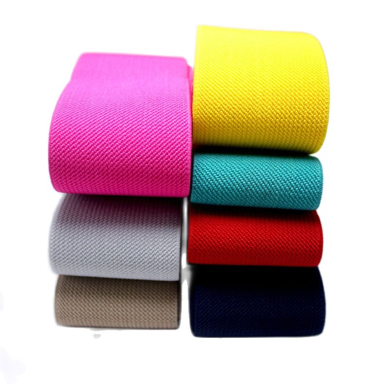 5Cm Breed Duurzaam Broek Rok Riem Kleur Elastische Band / Twill Elastische Tape Latex Elastische Tape Rubber band