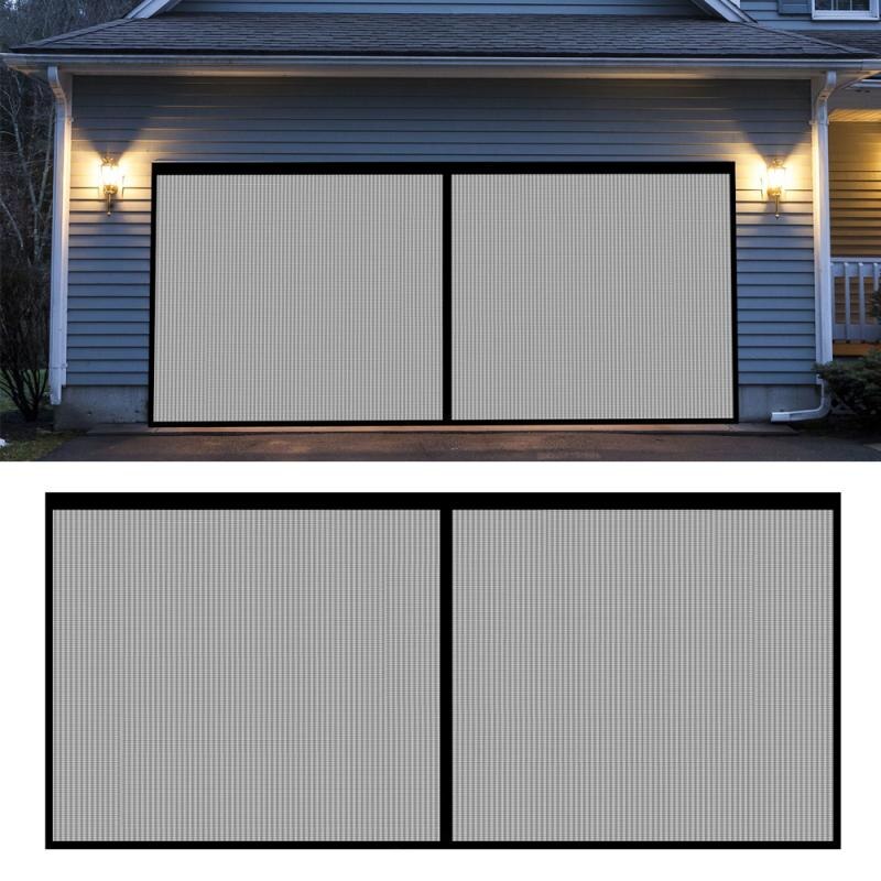 Garage Mesh Screen Door 6.5x13.1ft Seamless Insect Net Garage Door Screen Net Anti Fly Insect Screen Warehouse Mesh Easy Install