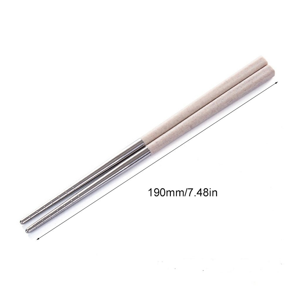 Chinese Style Non-slip Kitchen Tool Tableware Chopsticks Stainless Steel Household Cooker 19cm Traditional