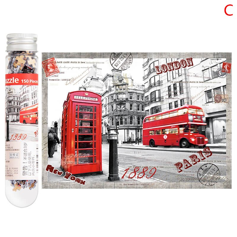 150Pcs Multi-type Landscape Puzzle Game Test Tube Packaging Adults Puzzle Toy: C