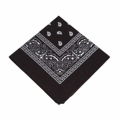 Sjaal Hoofdband Bandana Hoofd Wrap Katoen Hoofd Wrap Neck Polsband Zakdoek Zwart Wit Roze: Black