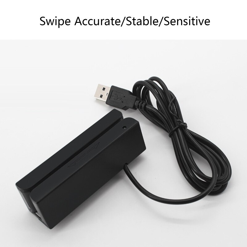 Three-track Magstripe Card Reader Usb Credit Card Stripe Reading Machine Stripe Bidirectional Card Strip Scanner