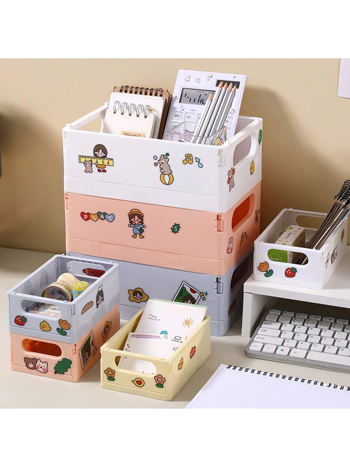 1Pc Opslagmand Multifunctionele Duurzame Sundries Opbergdoos Portableorganizer Voor Gemakkelijke Toegang En Gemakkelijke Opslag