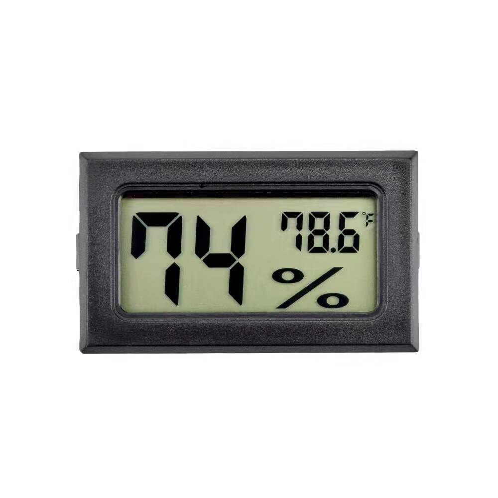 Mini Digital LCD Indoor Outdoor Convenient Temperature Sensor Humidity Meter Thermometer Hygrometer Gauge With Instruments Probe: black without probe