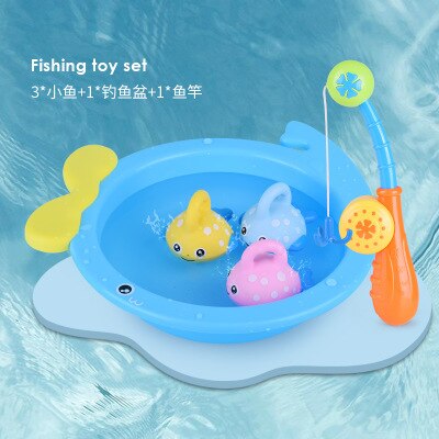 Fiskeri legetøj børn vand leg klem vand sprøjt dyr baby håndvask 5 stk badekar legetøj fisk spil baby håndvask: 5 stk