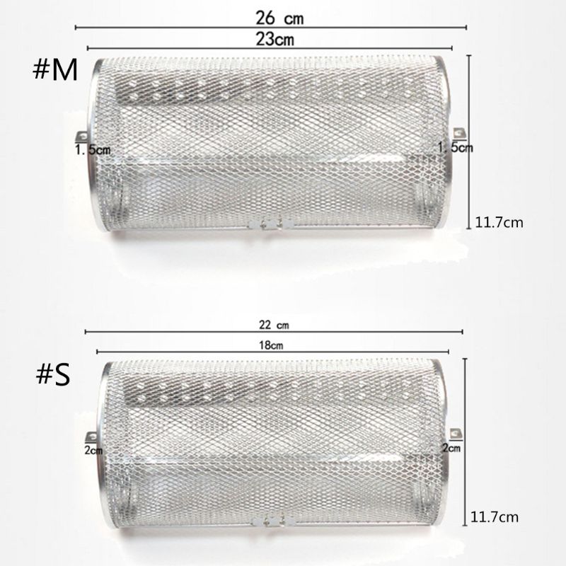 Rustfrit stål rotisserie ovn kurv til ristning bagning nødder kaffebønner peanut bbq grill stegeovn ovn dele bagning