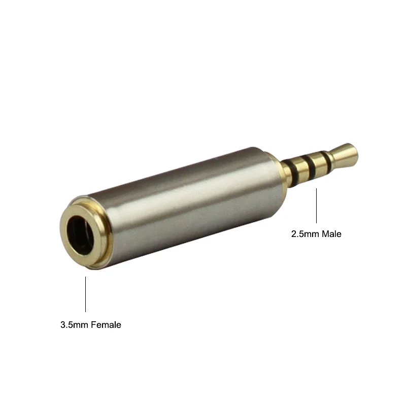 3.5mm to 2.5mm / 2.5 mm to 3.5 mm adapter konverter stereo lyd hodetelefonkontakt: 2.5mm hanner  to 3.5mm