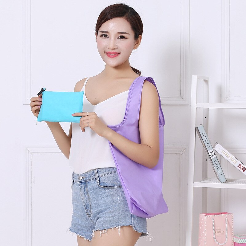 Foldable Shopping Bag Portable Large Green Bag Storage Bag Thickened Shoulder Bag Eco Friendly Shopping Bag