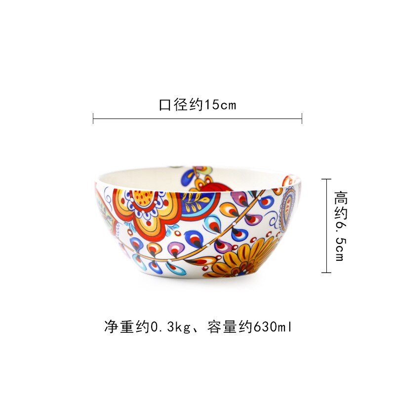 steak plate bowl cup set western dish ceramic plate dish dish personality home fruit plate breakfast plate: 3