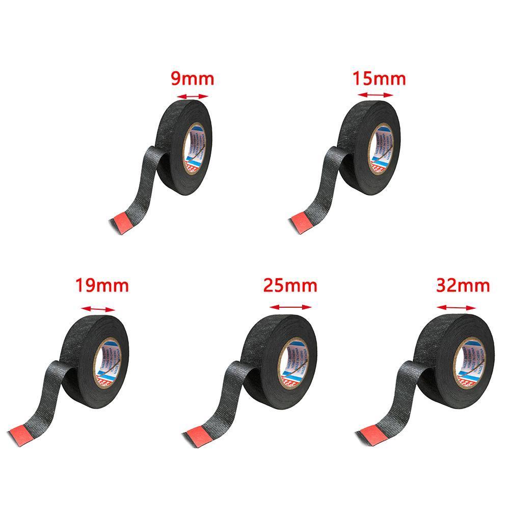 Automobile Velvet Wiring Tape Car Harness Tape Heat-Resistant Adhesive Cloth Tape Cable Harness Wiring Loom Protection Width