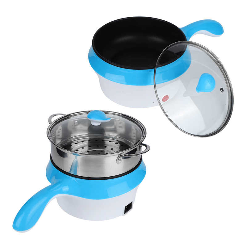 1.8L Multifunction Electric Cooker Low Power Non-Stick Mini Pot with Food Steamer 220V Steam Cooker