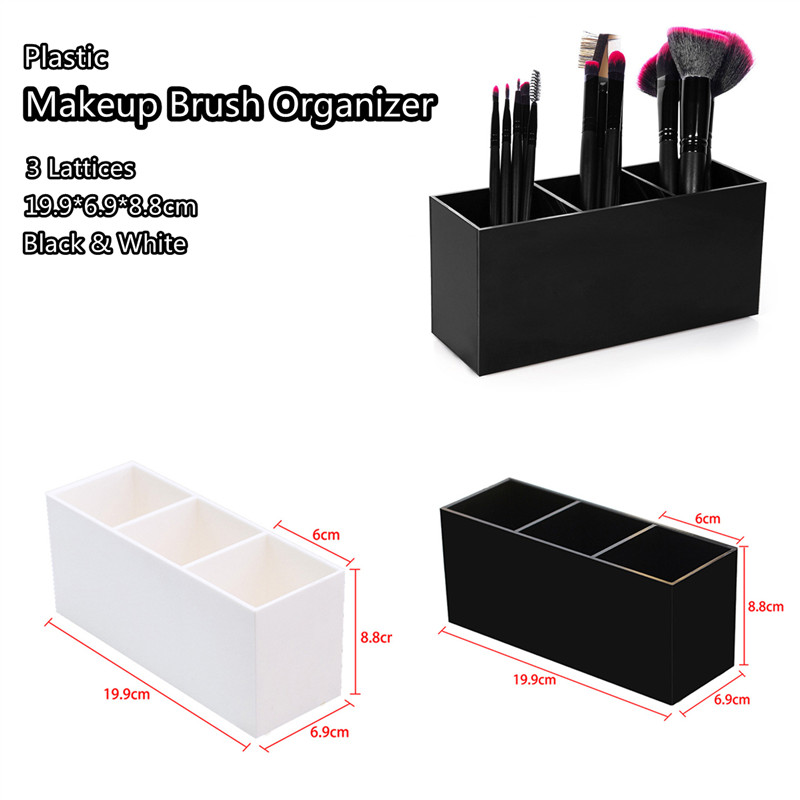 3 Roosters Make-Up Borstel Organizer Plastic Tafel Cosmetische Pen Container Wenkbrauw Borstel Houder Lipstick/Nagellak Opbergdoos