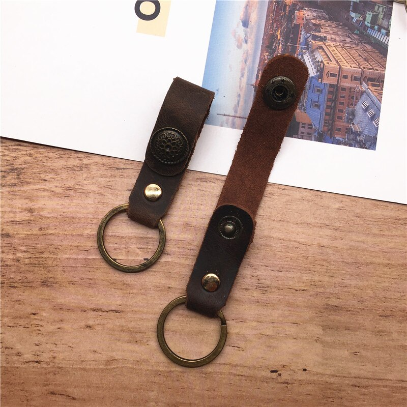 Porte-clé en cuir avec lanière, d'affaires, pour voiture: 1