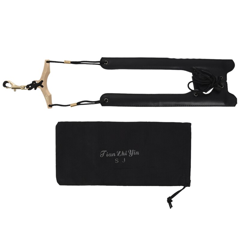 Adjustable Leather Saxophone Shoulder Neck Strap with Buckle Width 24Mm for Sax Players Music Lovers
