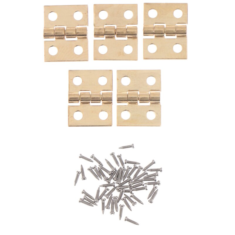 1:12 Dollhouse Miniature Fitment Material Metal Hinges And Screws For Mini Door