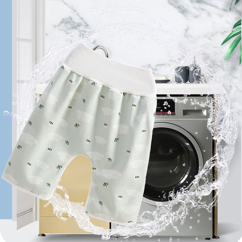 2 In 1 Comfy Kinderen Baby Luier Rok Shorts Puur Katoen Anti Bedplassen Waterdichte Absorberende Wasbare Training Nappy broek