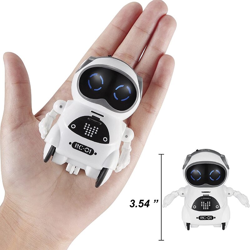 Mini Rc Pocket Robot Voor Kinderen Met Interactieve Dialoog Gesprek, Spraakherkenning, Chat Record, Zingen En Dansen