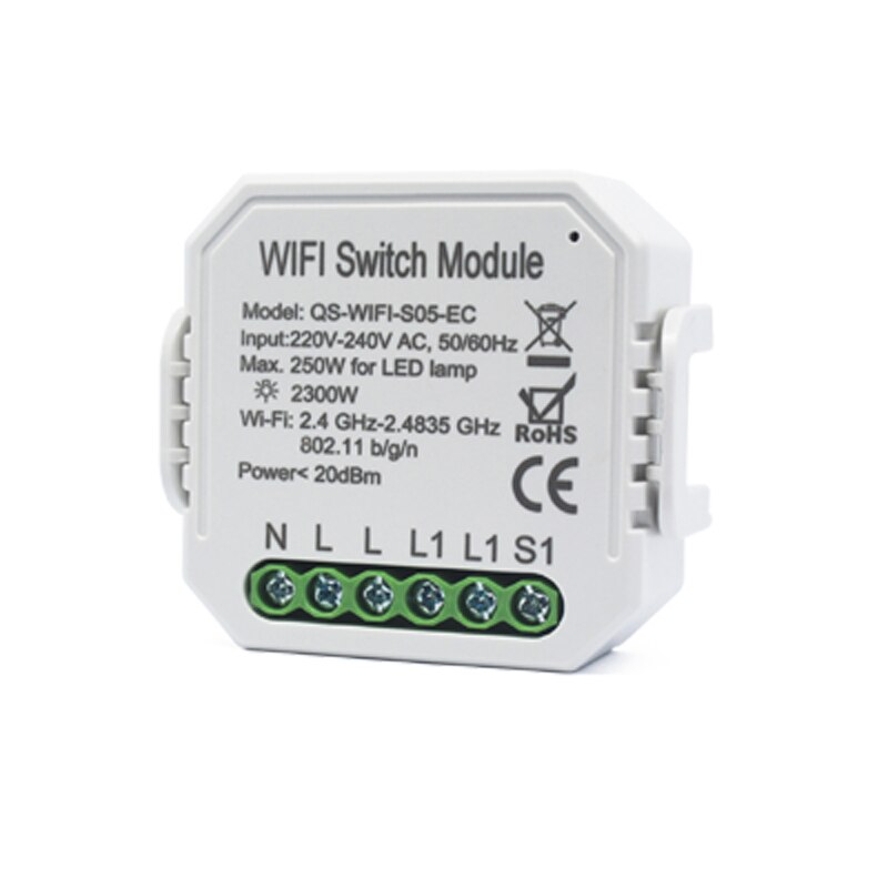 Tuya Wifi Power Meter Switch Module Concealed Wireless Relay Switch Consumption Monitor Measurement For Smart Home: 1PCS