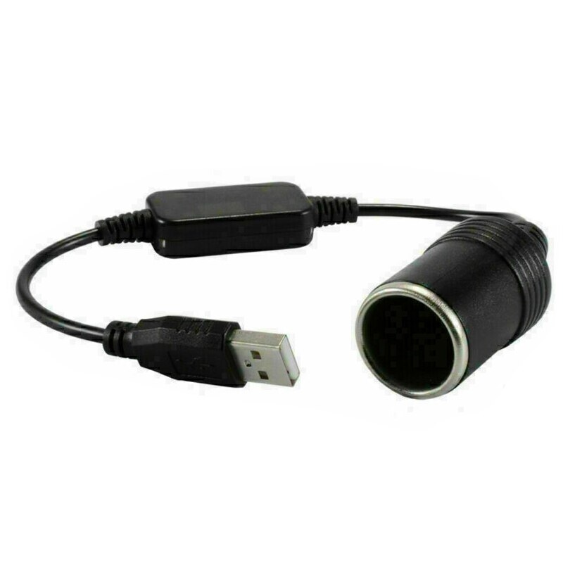 Presa accendisigari da 5 V USB a 12 V per auto adatta per Dashcam GPS luci a LED dispositivi convertitore femmina cavo adattatore 35 cm