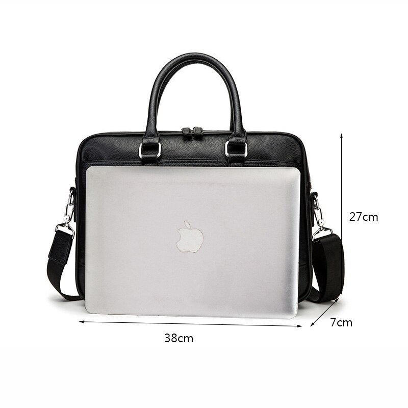 Kudian bear brand herre dokumentmappe læder håndtaske kontortasker til herre skuldertasker crossbody 14 tommer bærbar taske stor 014 pm49