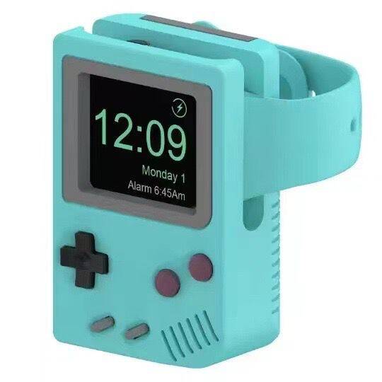 Silicone Charger StandFor Apple Watch 8 7 6 5 4 3 SE 45MM Charging Dock Holder Game Console Bracket Base